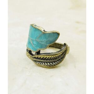 Ladies Mid-Finger Leaf Ring (Size 4)